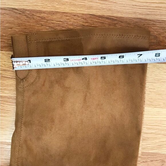 MARC FISHER Brown Suede Over The Knee Boot Chunky Block Heel Western Size‎ 9 New - Picture 12 of 13
